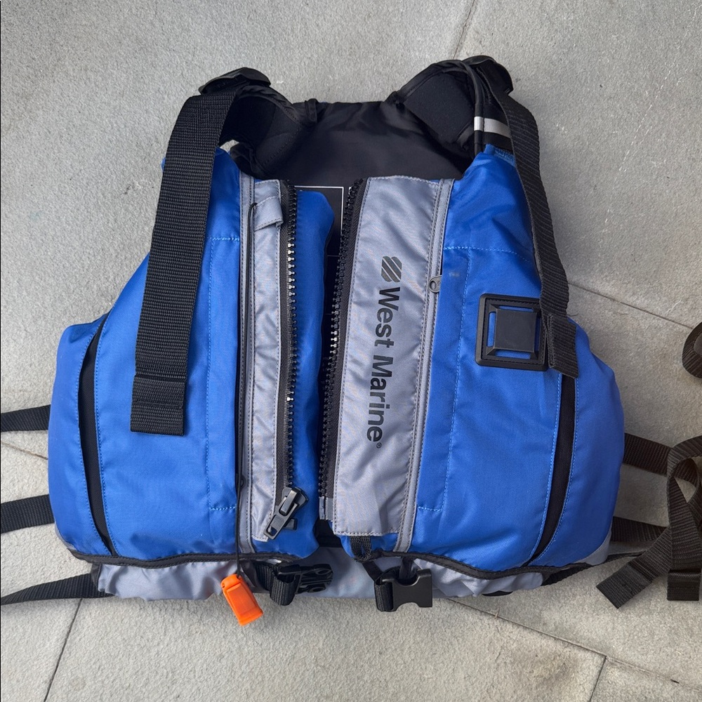 West Marine Blue and Gray Life Vest